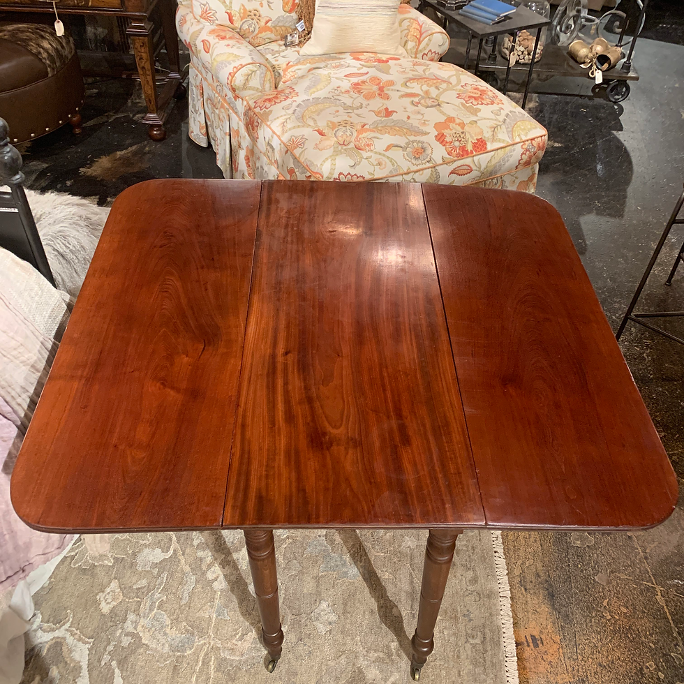 Thumbnail: American Federal Mahogany Drop-Leaf Console and Dining Table