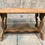 Thumbnail: Carved Dry Oak Coffee Table with Dolphin Motif Trestle Legs