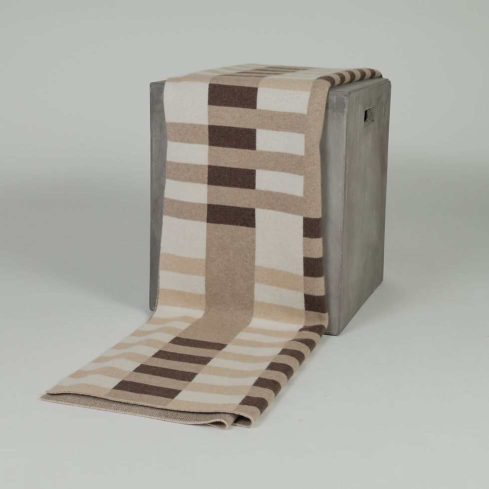 Thumbnail: Bauhaus Jacquard Knit Cashmere Throw