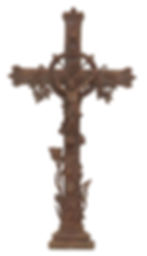 French Cast Iron Crucifix Cross
