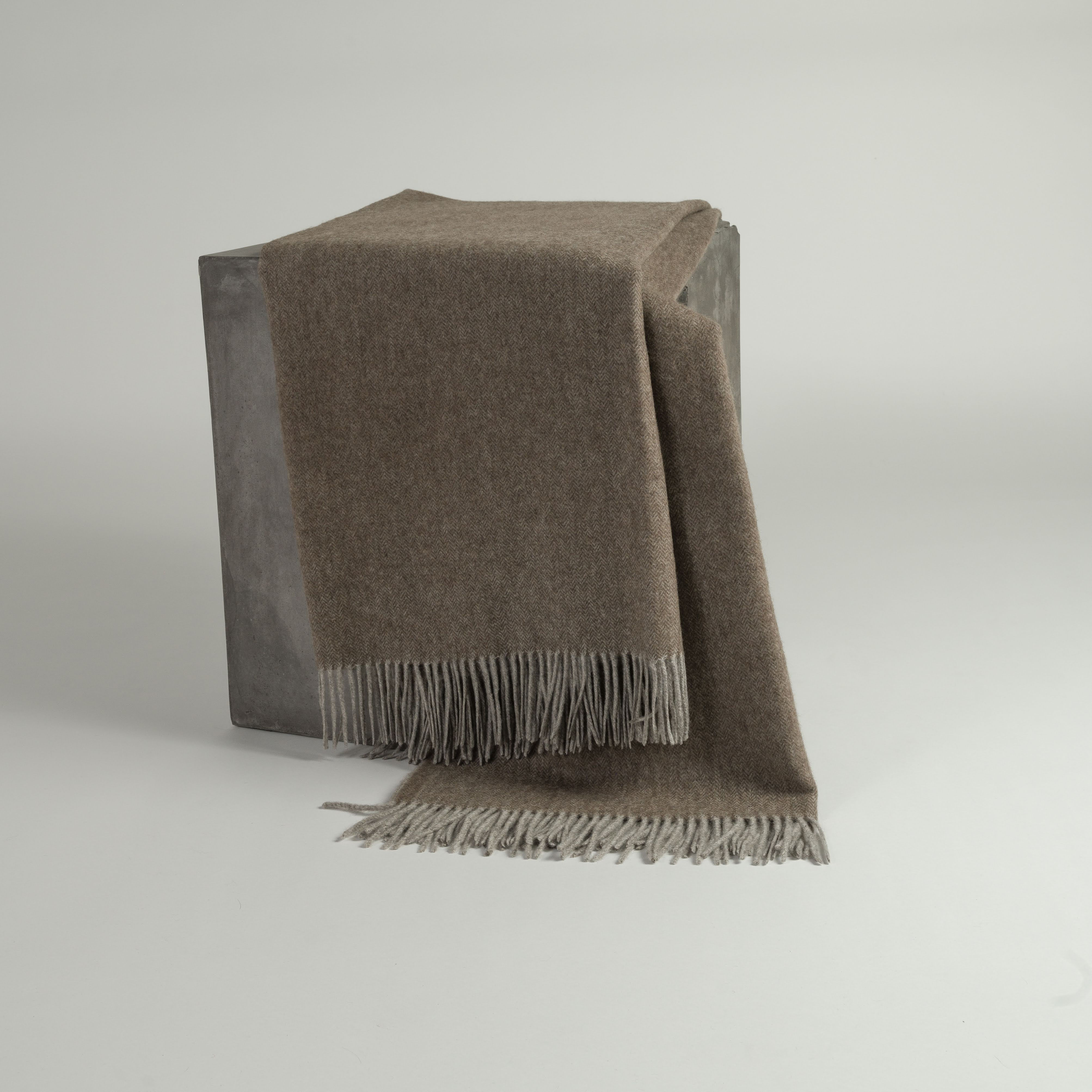 Herringbone Weave Yak Down Throw