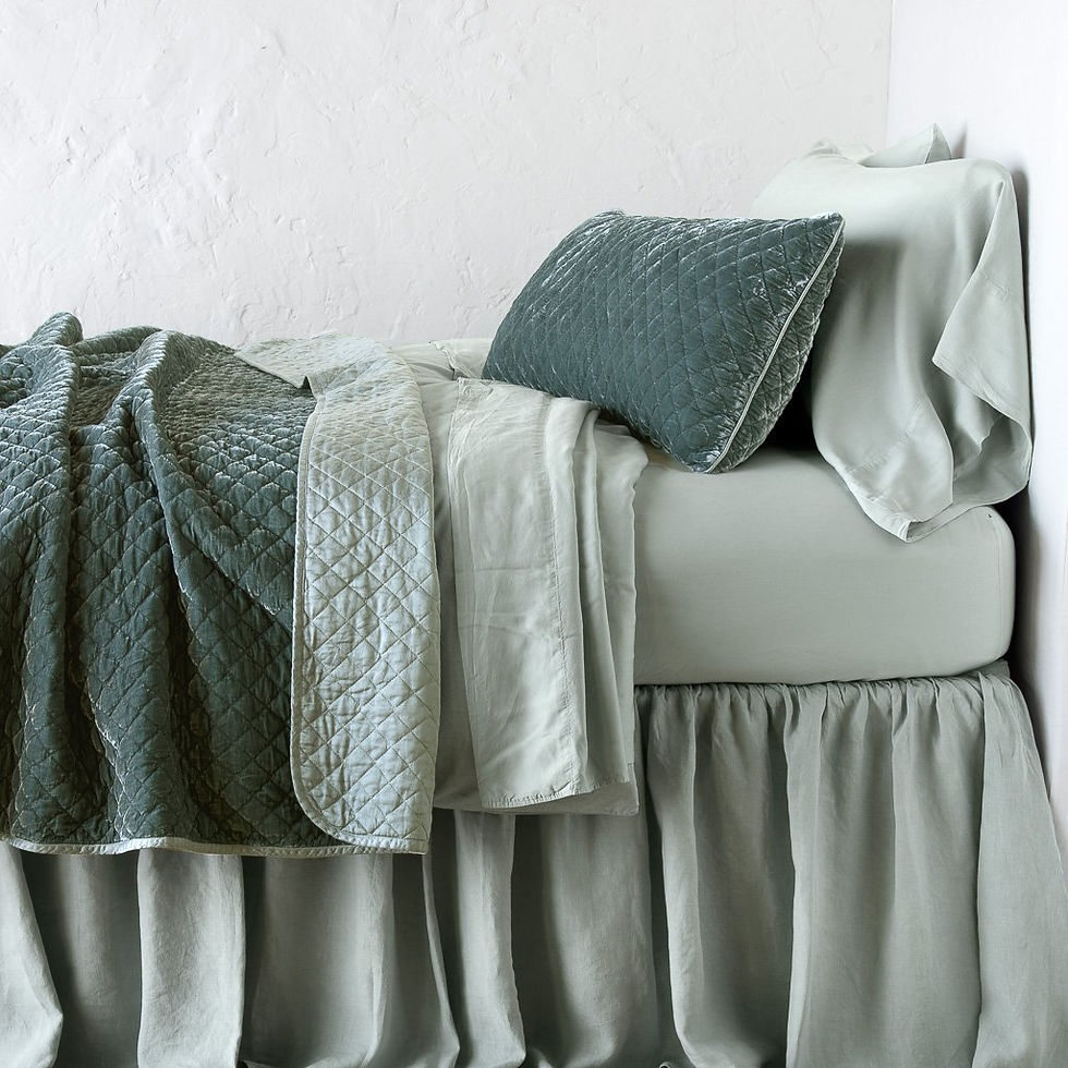Thumbnail: Silk Velvet Quilted Large Throw Blanket