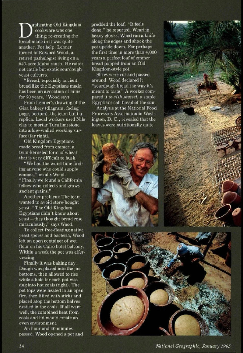 Thumbnail: Man smiling with a bird perched on his shoulder, next to bread-making pots.