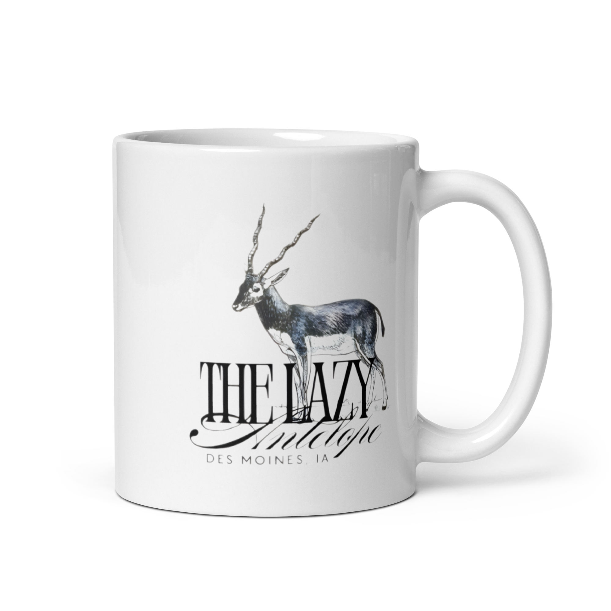 The Lazy Antelope coffee mug