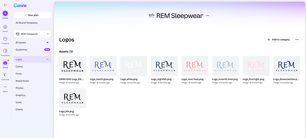 Canva Brand Kit, Logos