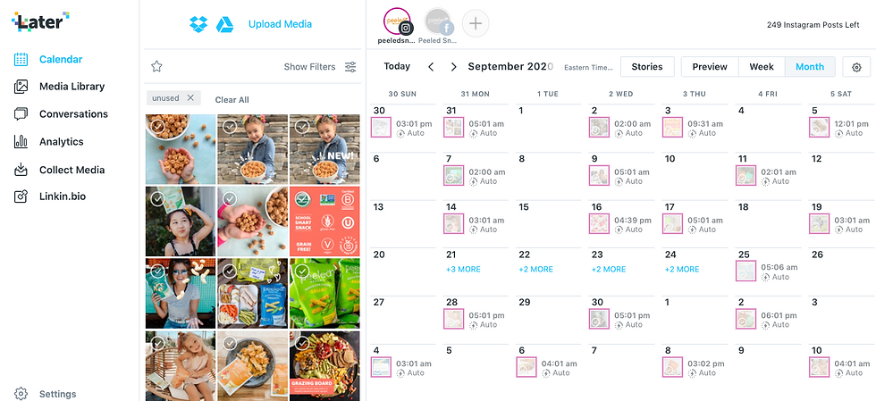 Peeled Snacks Social Media Planning