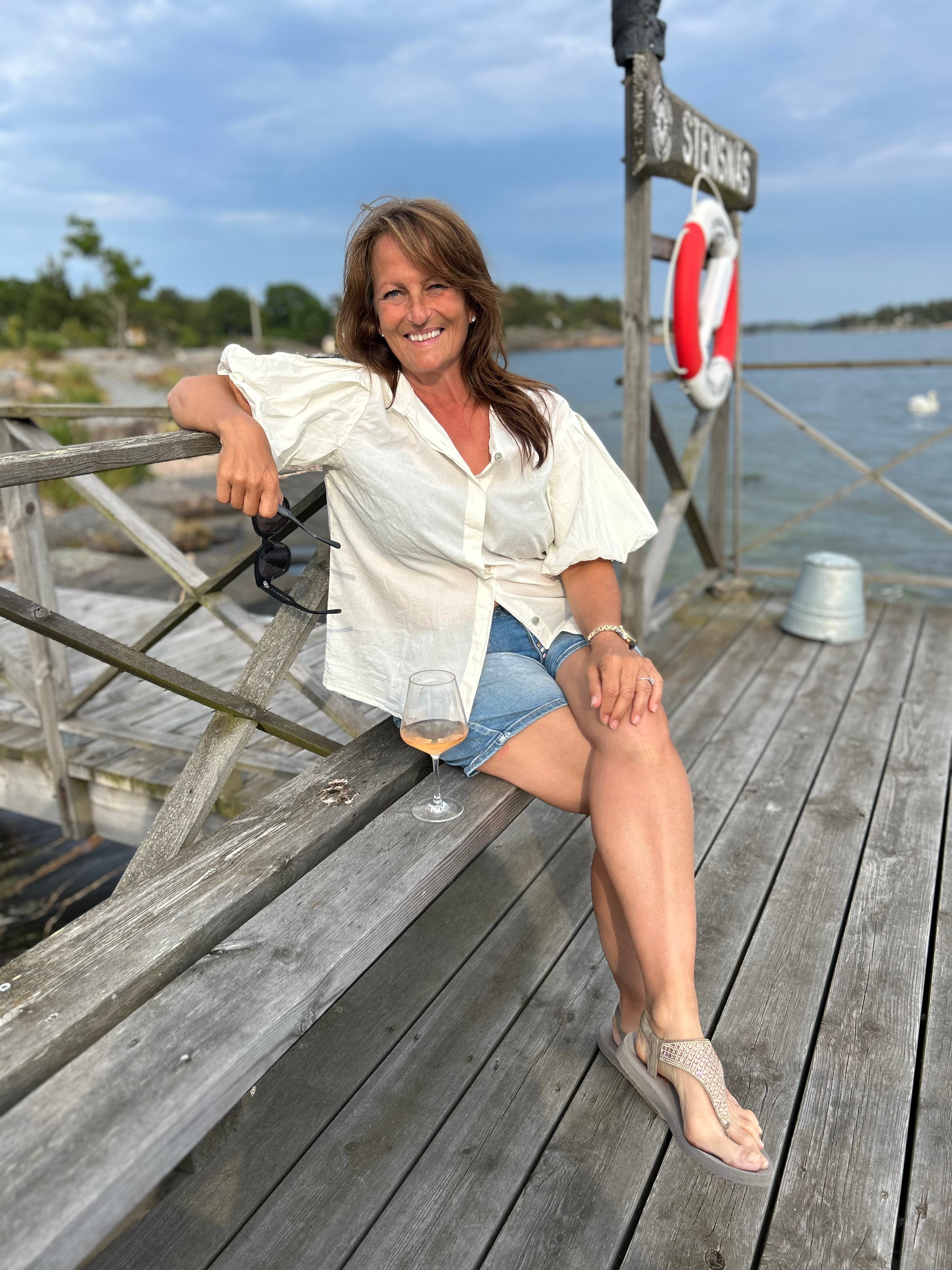 Marta Du Chateau blus Milano dam creme