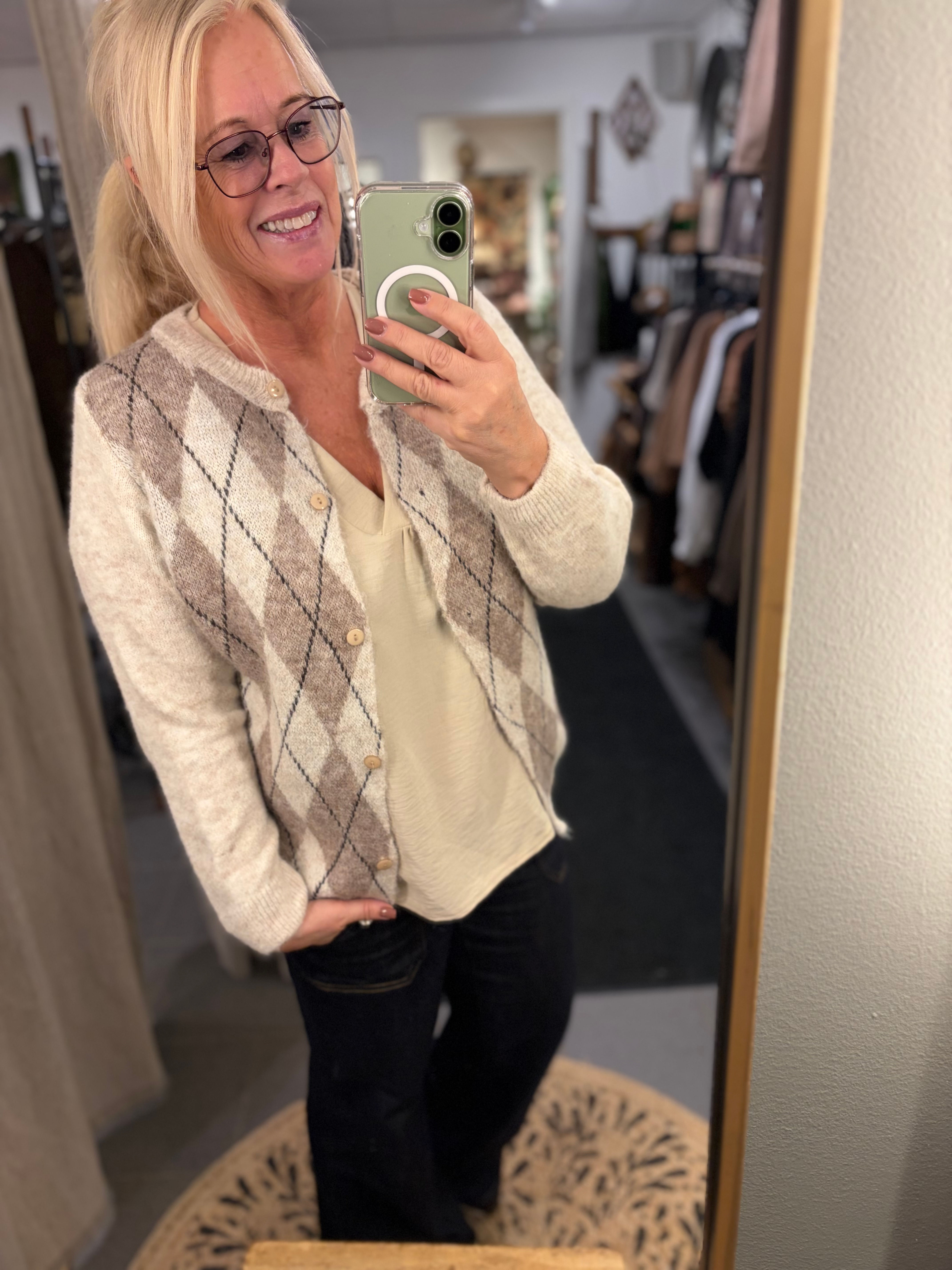 Marta du Chateau Novara stickad kofta beige /fango