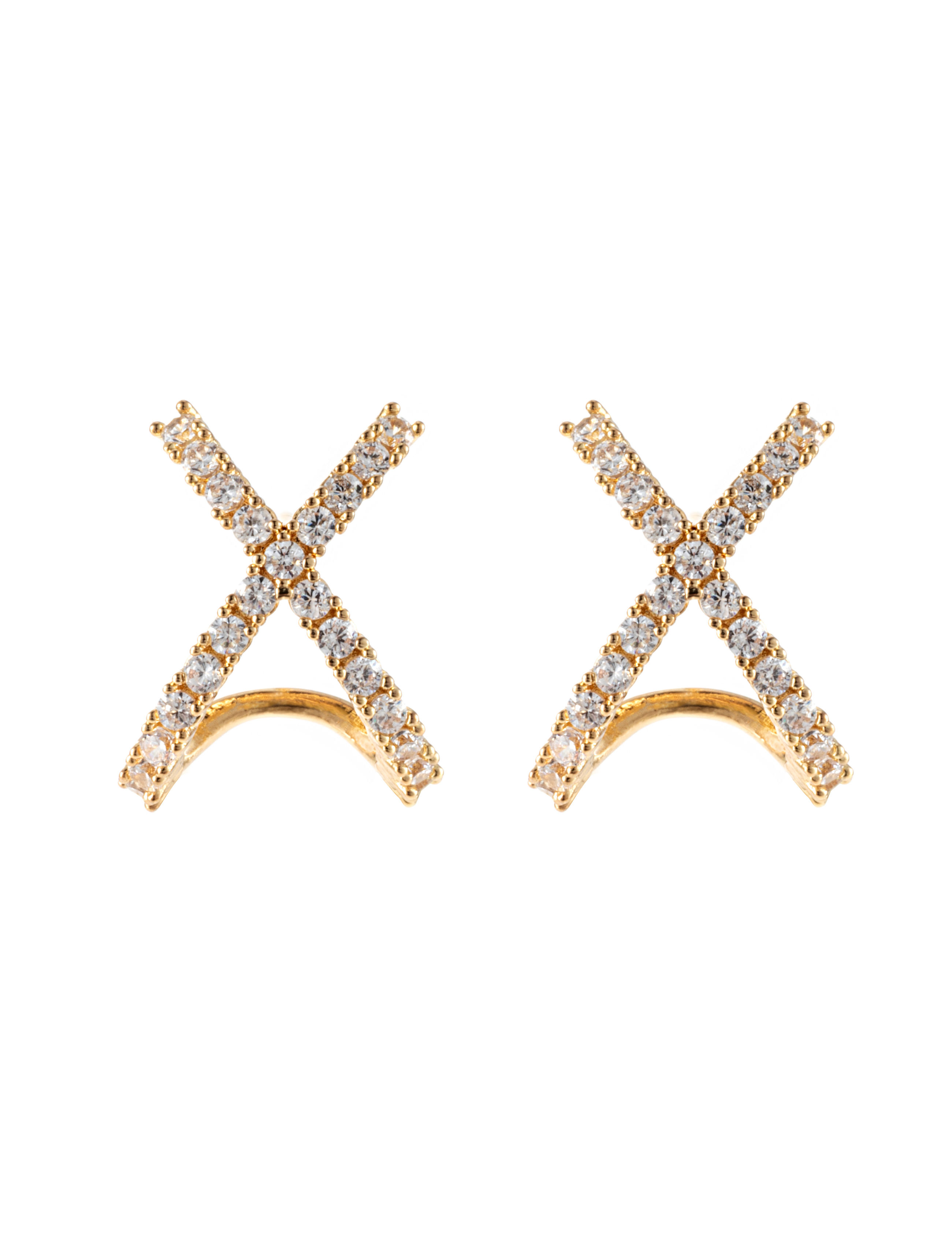 By Jolima Cross earring, gold
