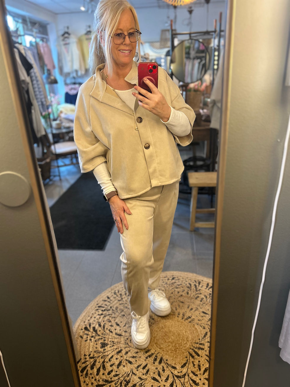 Miniatyrbild: Marta Du Chateau byxa Annelise  dam sand 