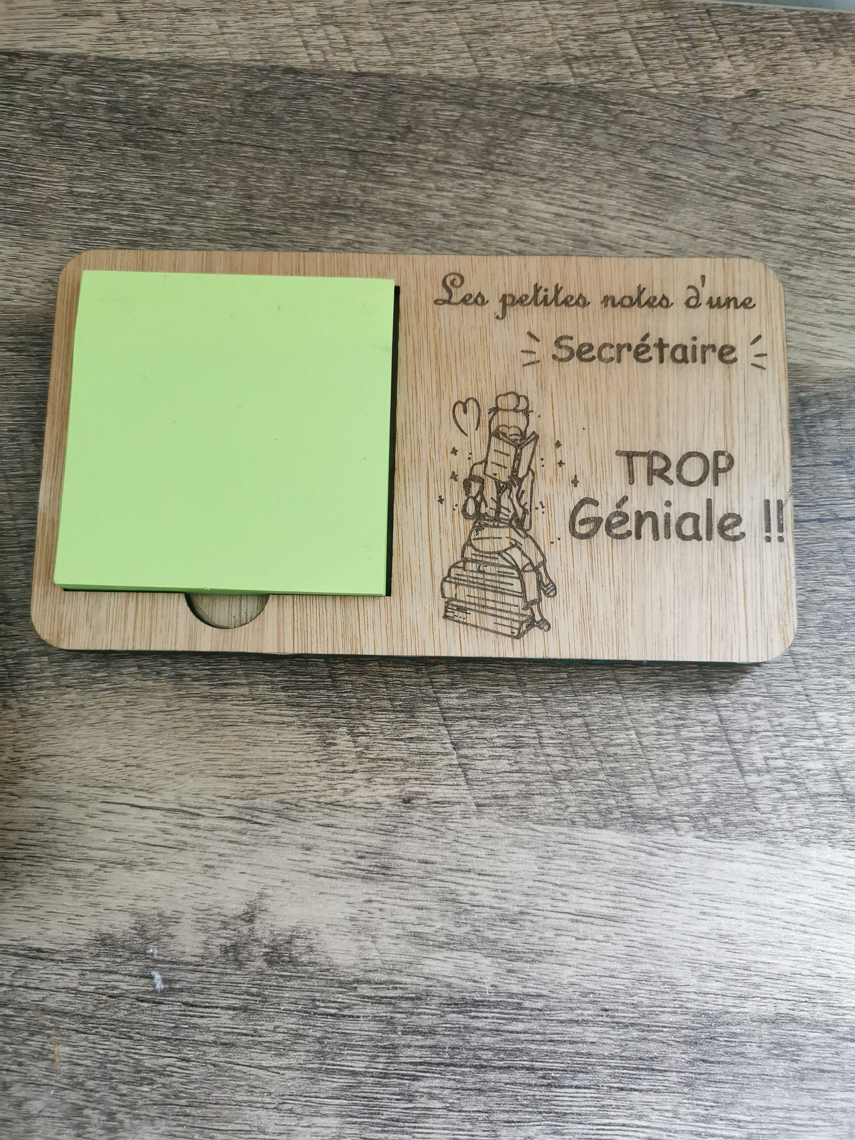Bloc-notes en bois .