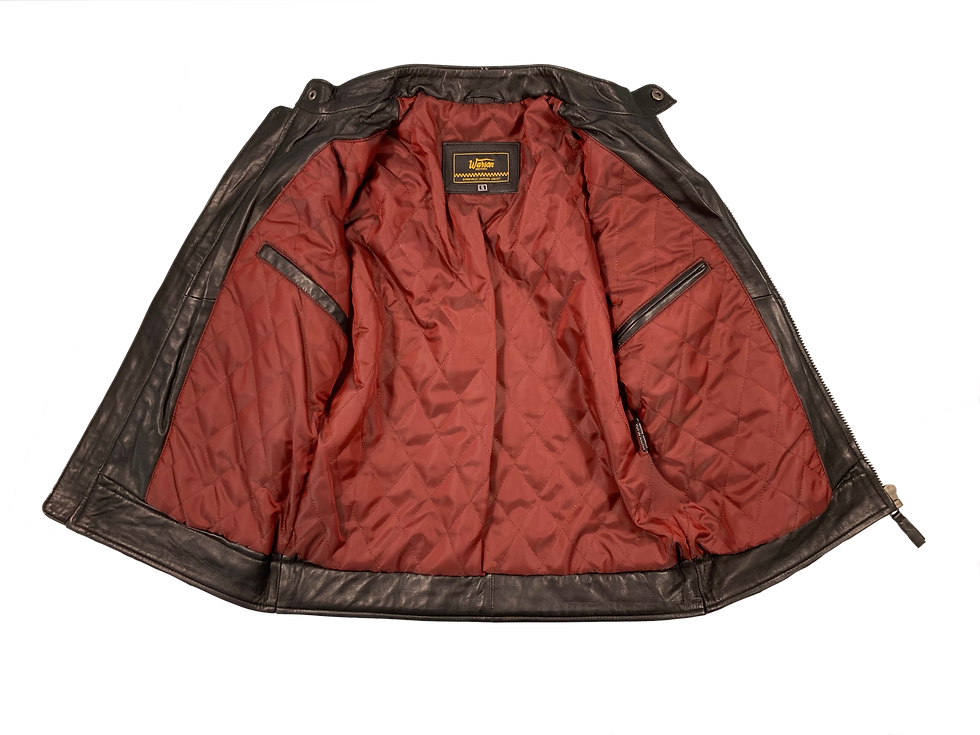 Miniaturbild: Warson Motors - Boneville Leder Jacke schwarz