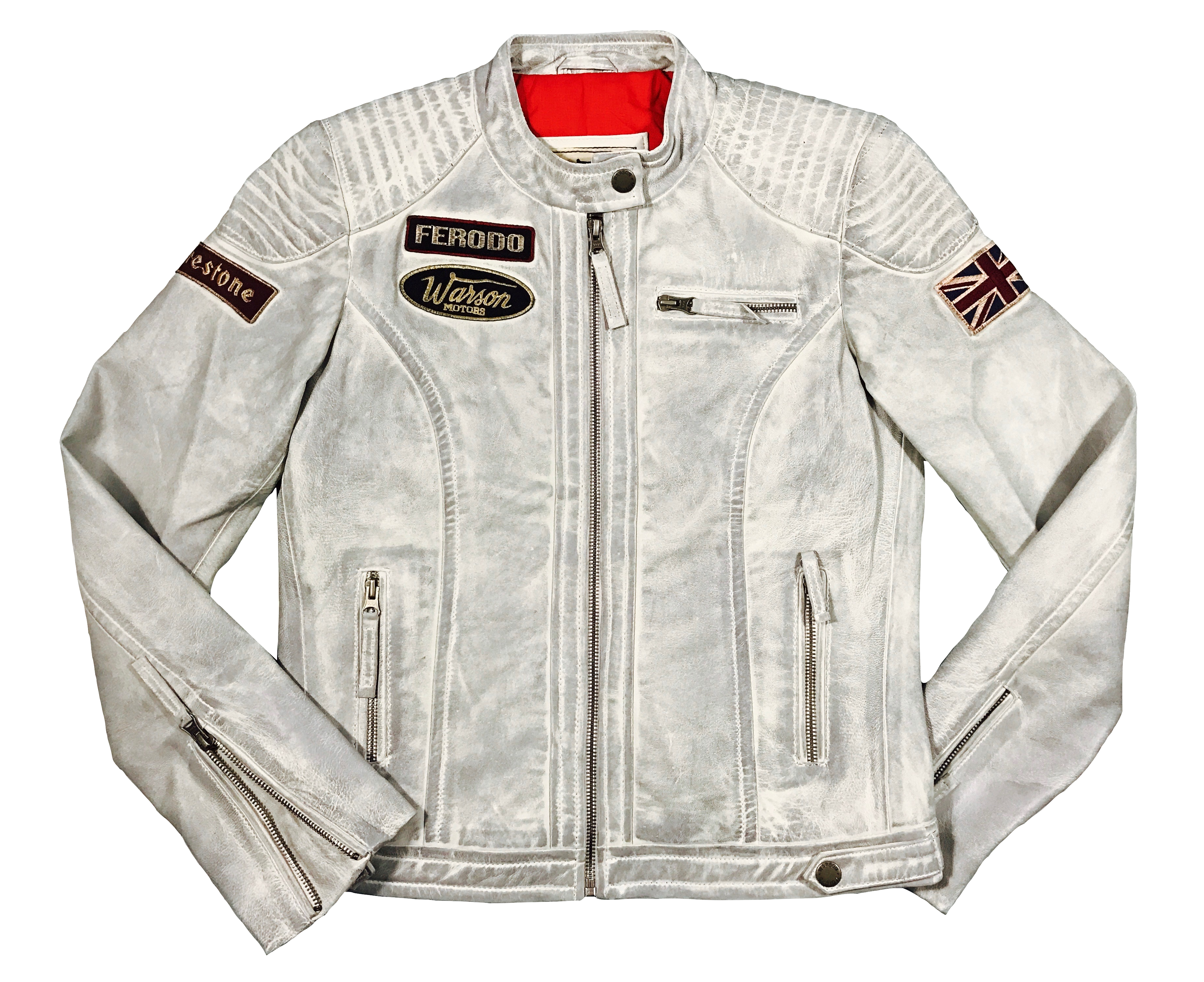 WARSON MOTORS -Feinste Damen Lederjacke aus Lammleder im tollen Vintage-Look