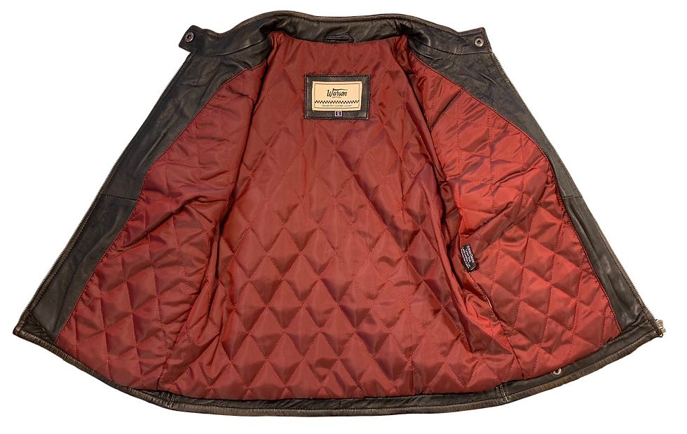 Miniaturbild: WARSON MOTORS - Damen Lederjacke Grand Prix Jo Siffert, Brown Rub Off