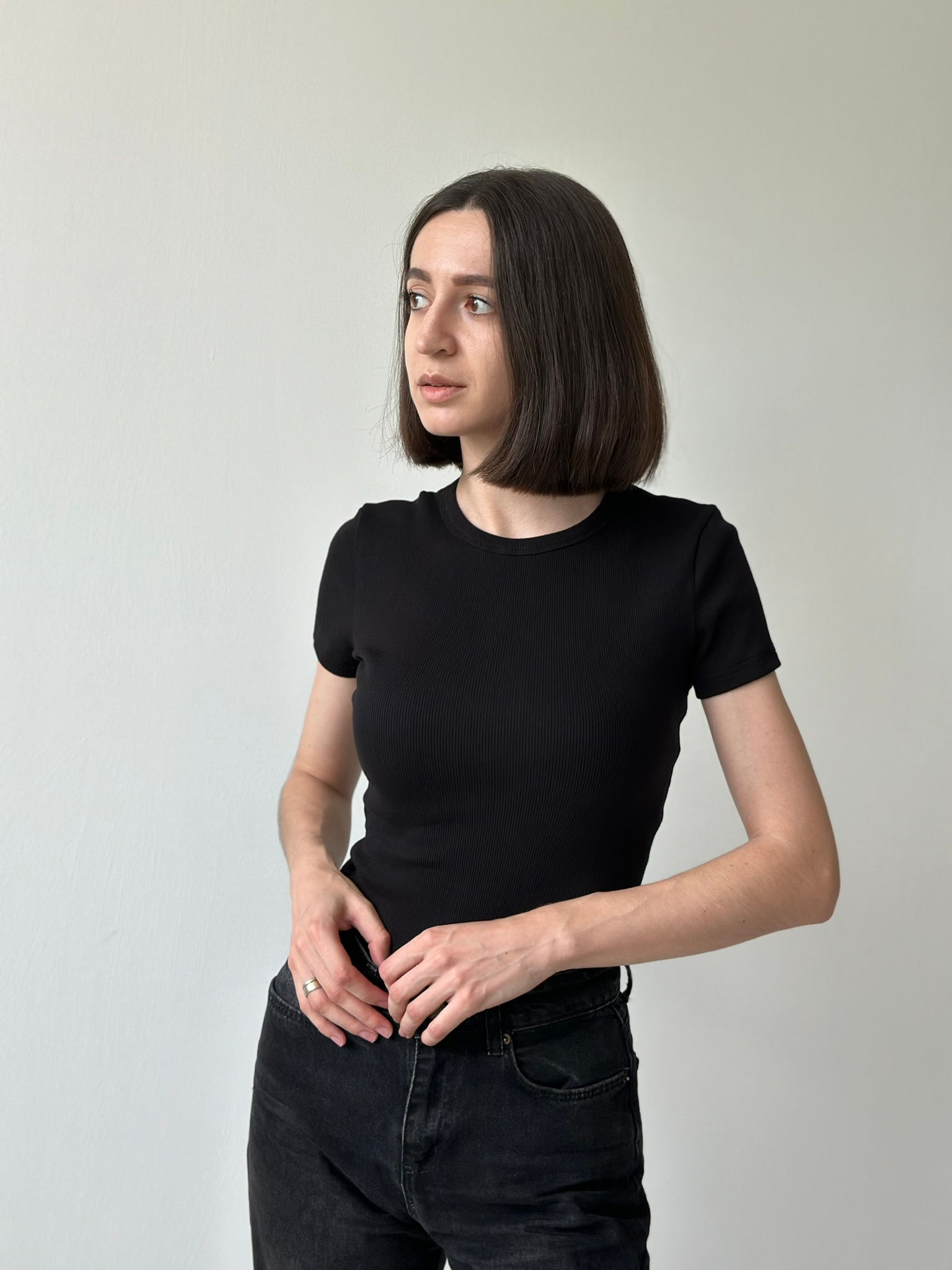 Футболка в рубчик