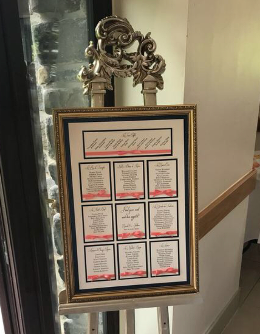 Framed Table Plan