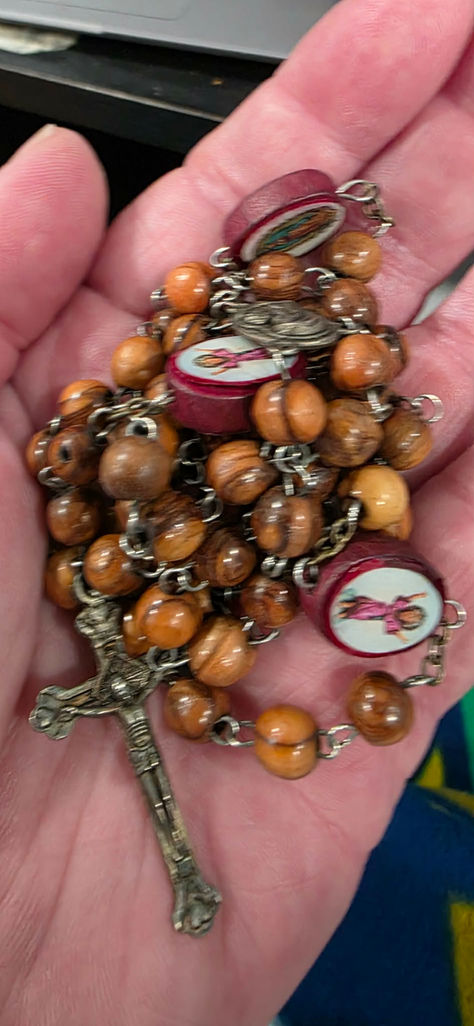 A Rosary a day- #56. Olive wood and soil from the Holy Land.