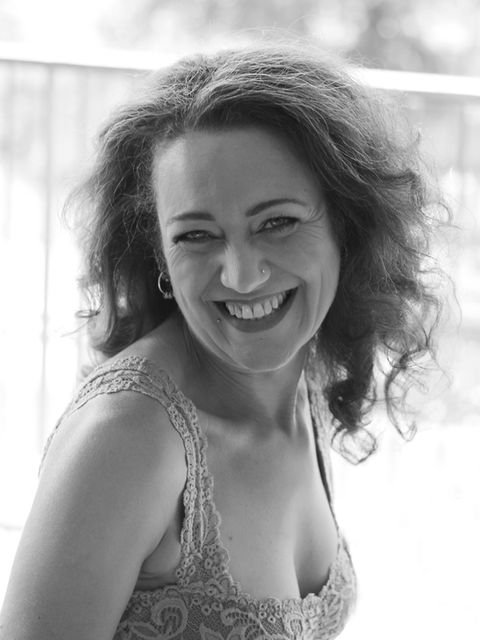 Smiling Woman, Boudoir Shoot