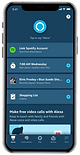 An Alexa app on a mobile phone that responds to user, "OK. Wildcards come in rainbow colour."