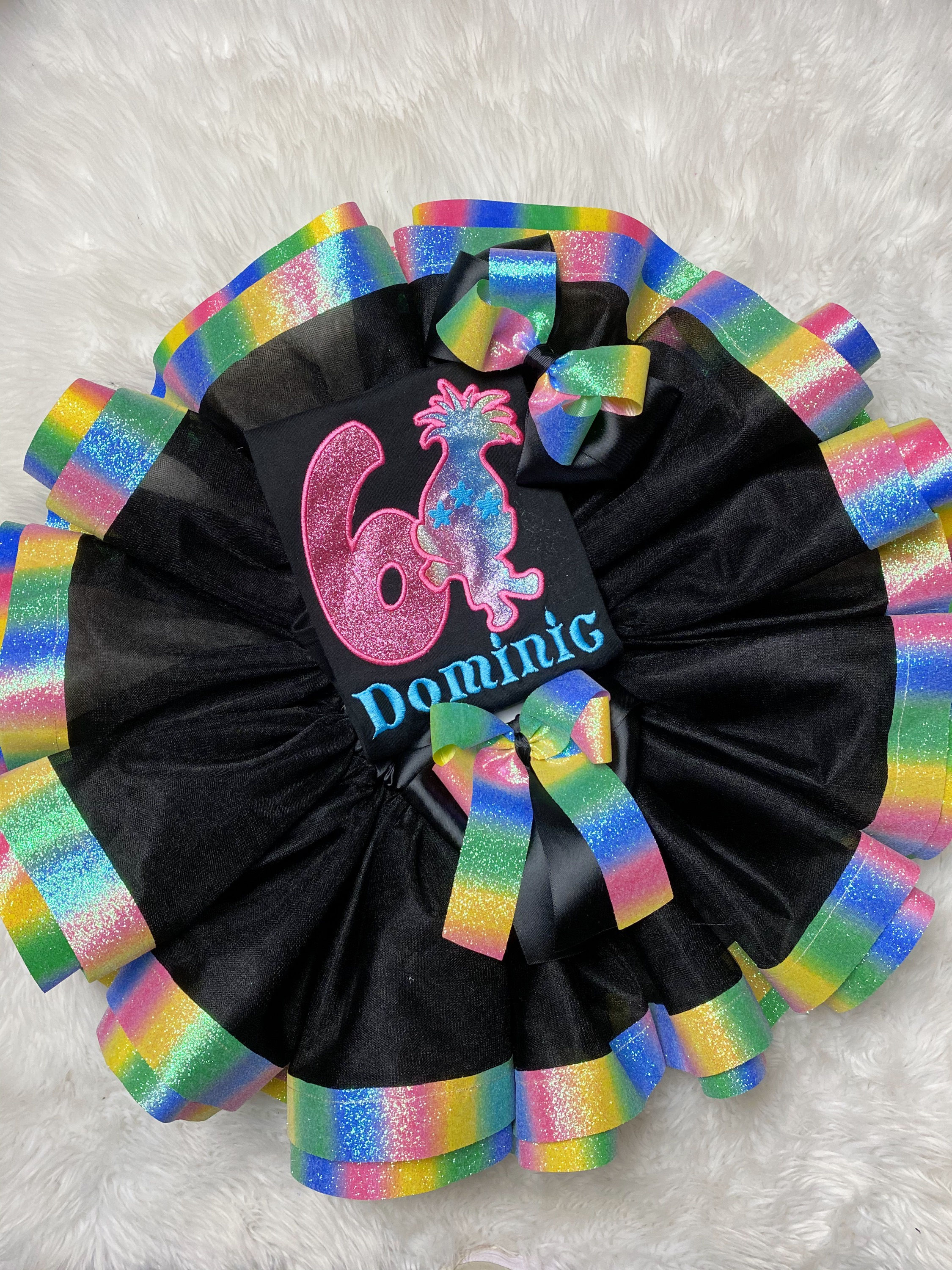 Tutu de Trolls Arcoiris