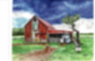 Red Barn with Blue Car.jpeg