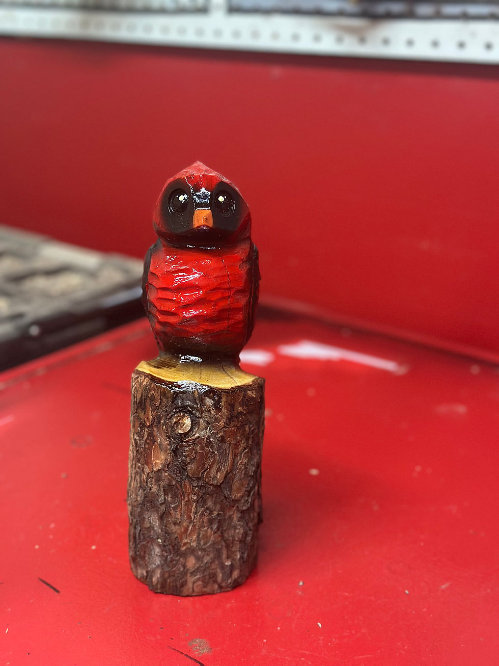 Thumbnail: 10” Cardinal Chainsaw Carving