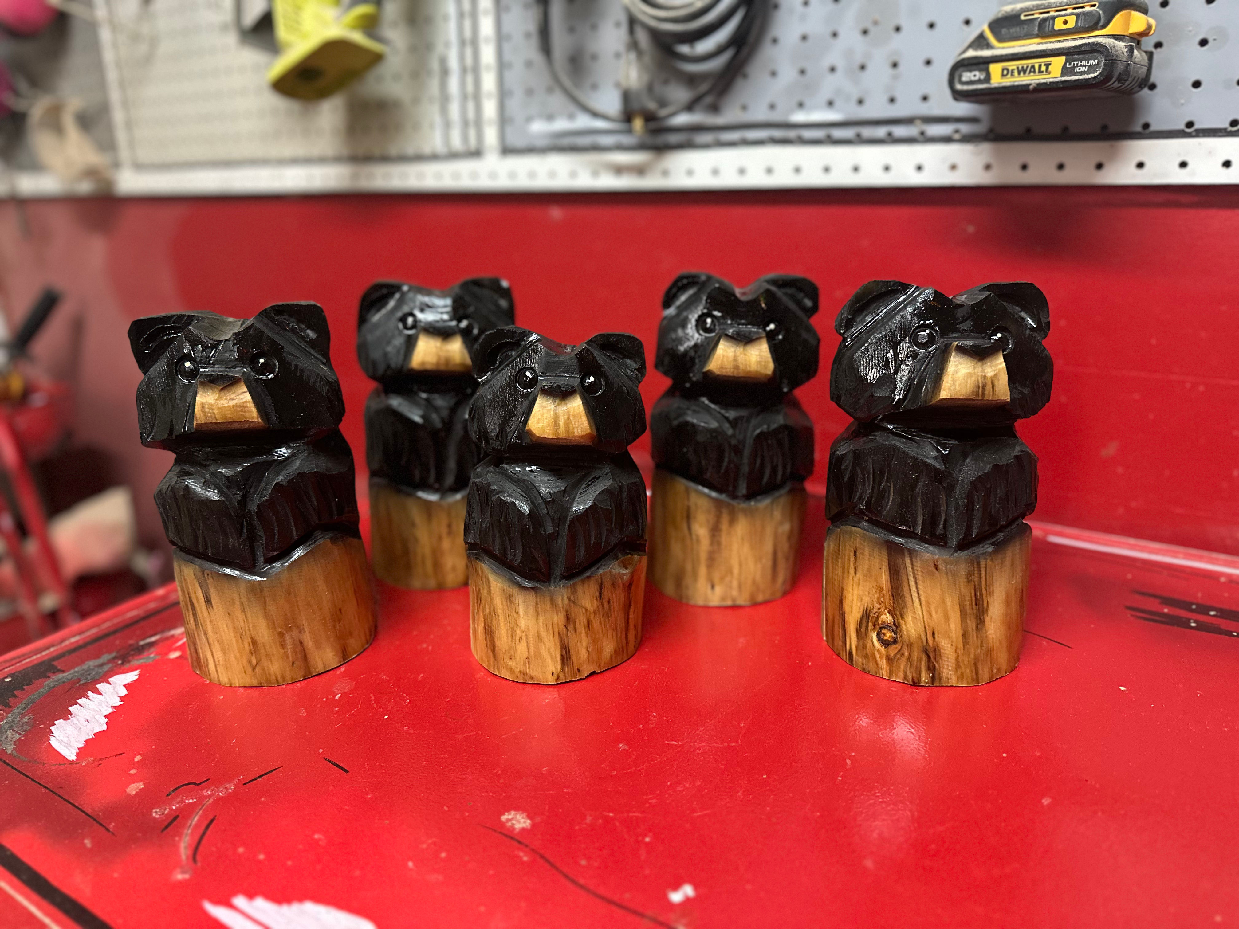 8” Bear in a Stump Chainsaw Carving MADE TO ORDER