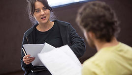 Actors reading a script