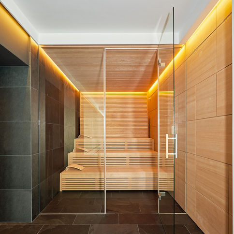 Благородный внешний вид сауна Klafs PURE