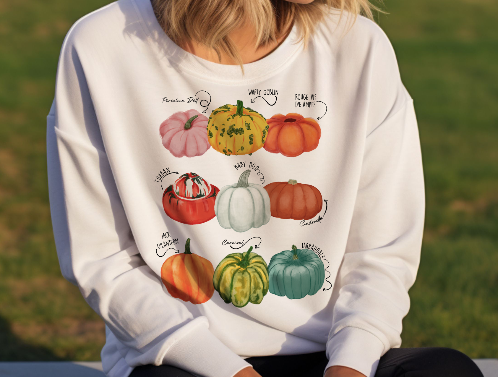 Pumpkin Varieties Fleece Sweatshirt