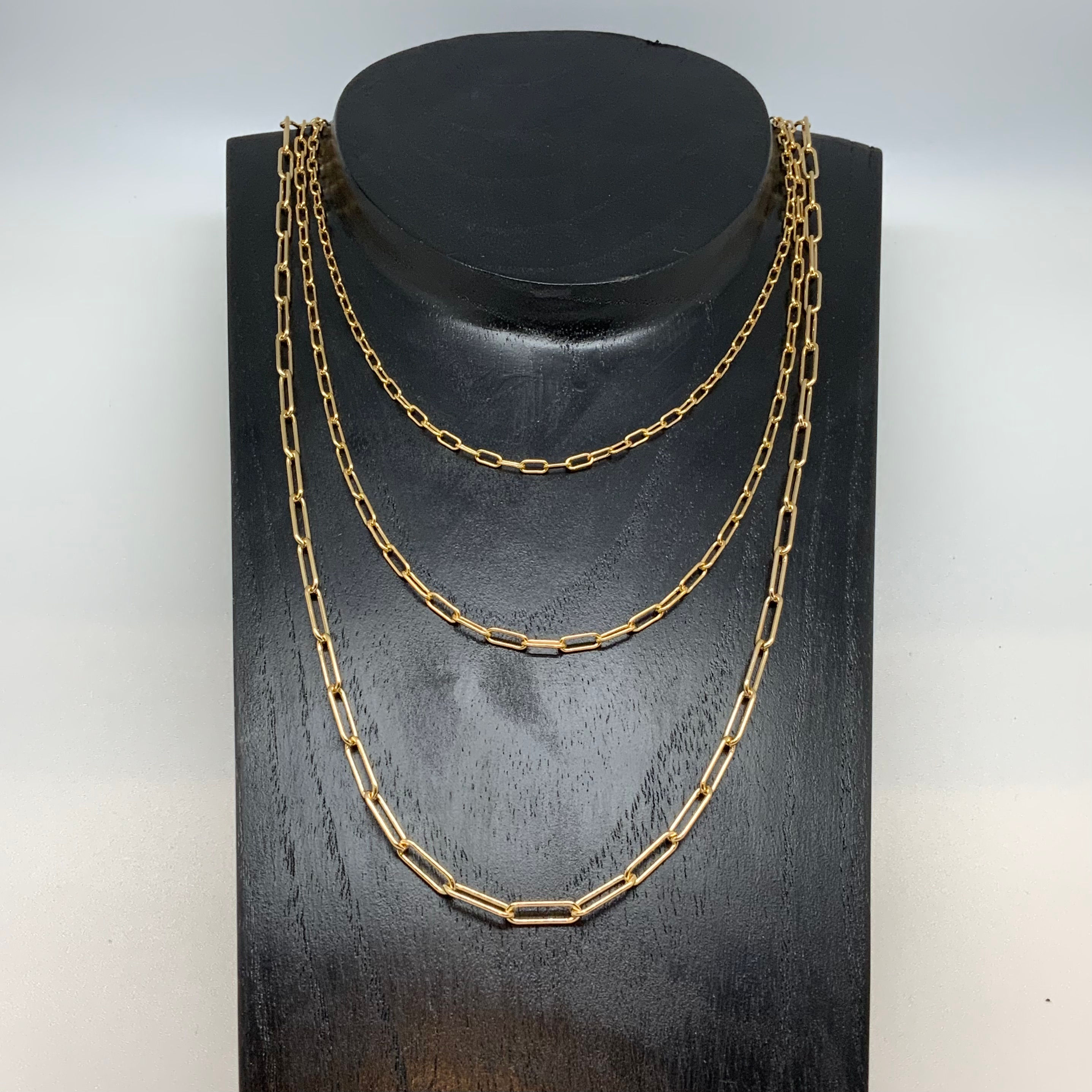 Gold Filled Paperclip Chain Necklace