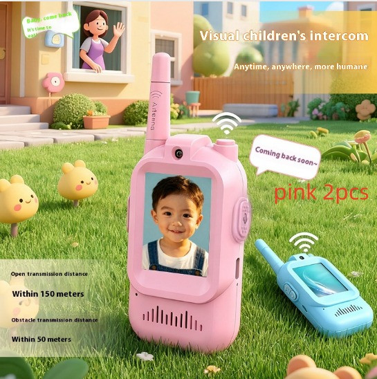 Thumbnail: Mini Video Wireless Walkie Talkies for Kids 2-Pack