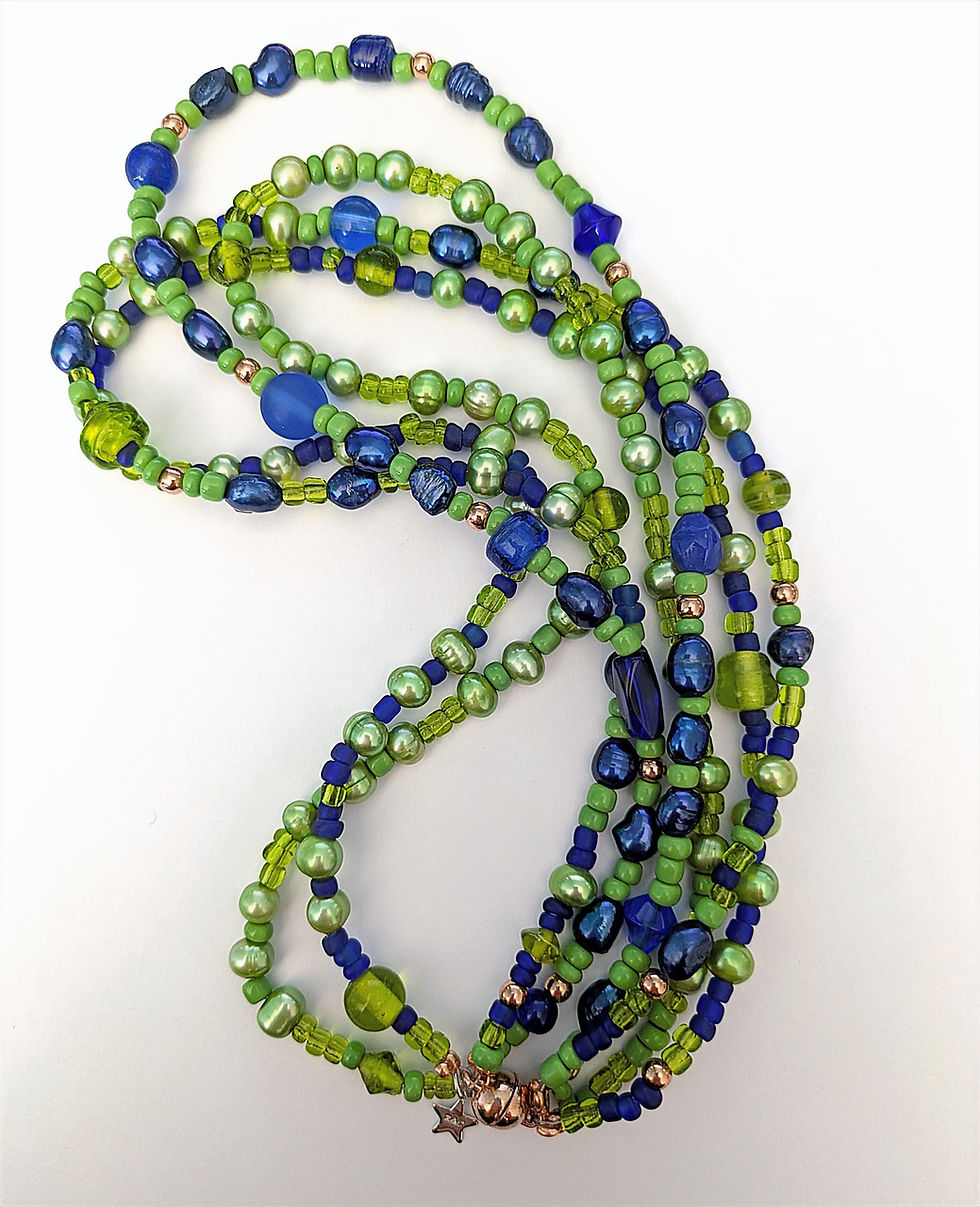 cobalt and lime wrap bracelet showing zebra and company sterling silver star