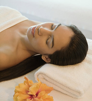 Woman Relaxing at Spa