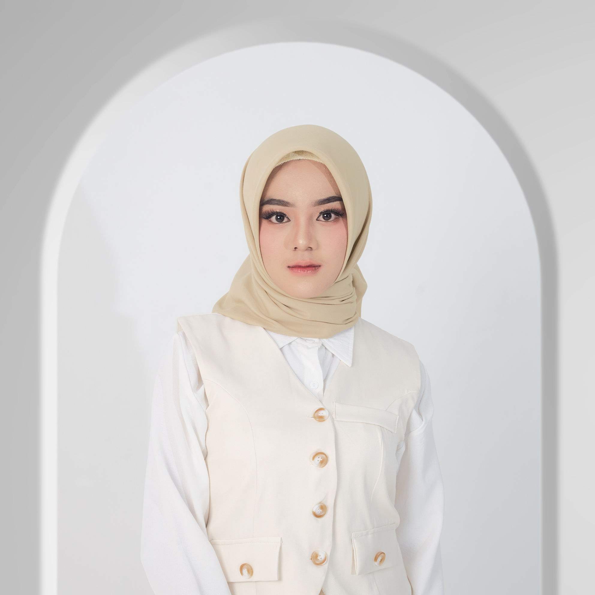 Veilique Ashana Hijab Paris Premium Latte | Jilbab | Kerudung Syar'i