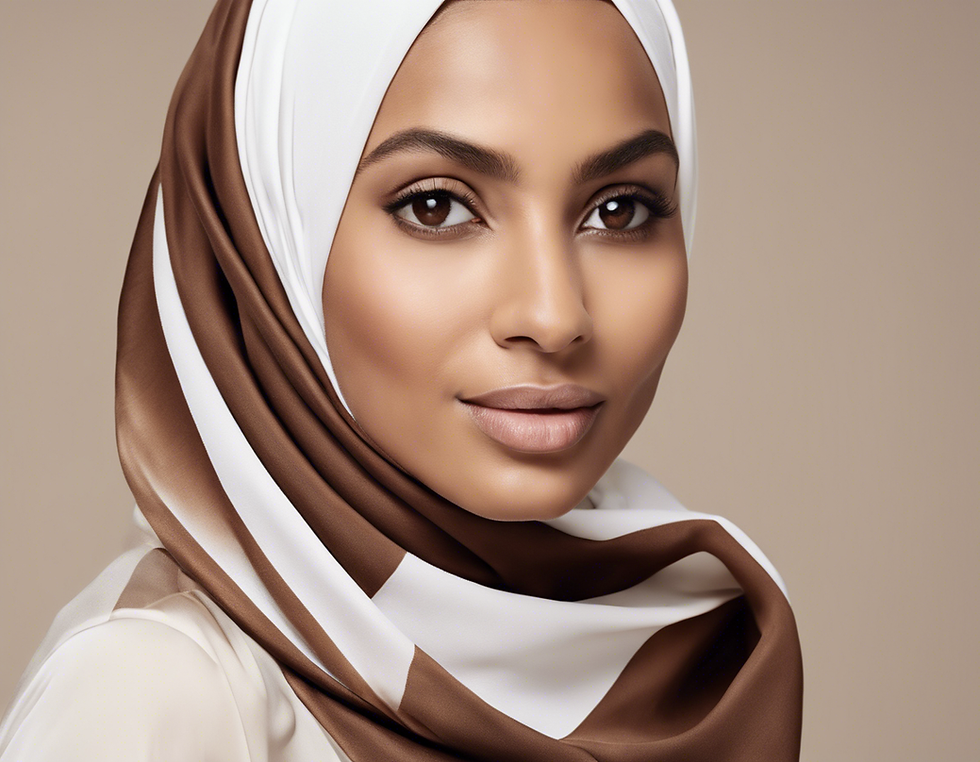 Chic Brown and White Hijabs: Veilique's Luxurious Collection