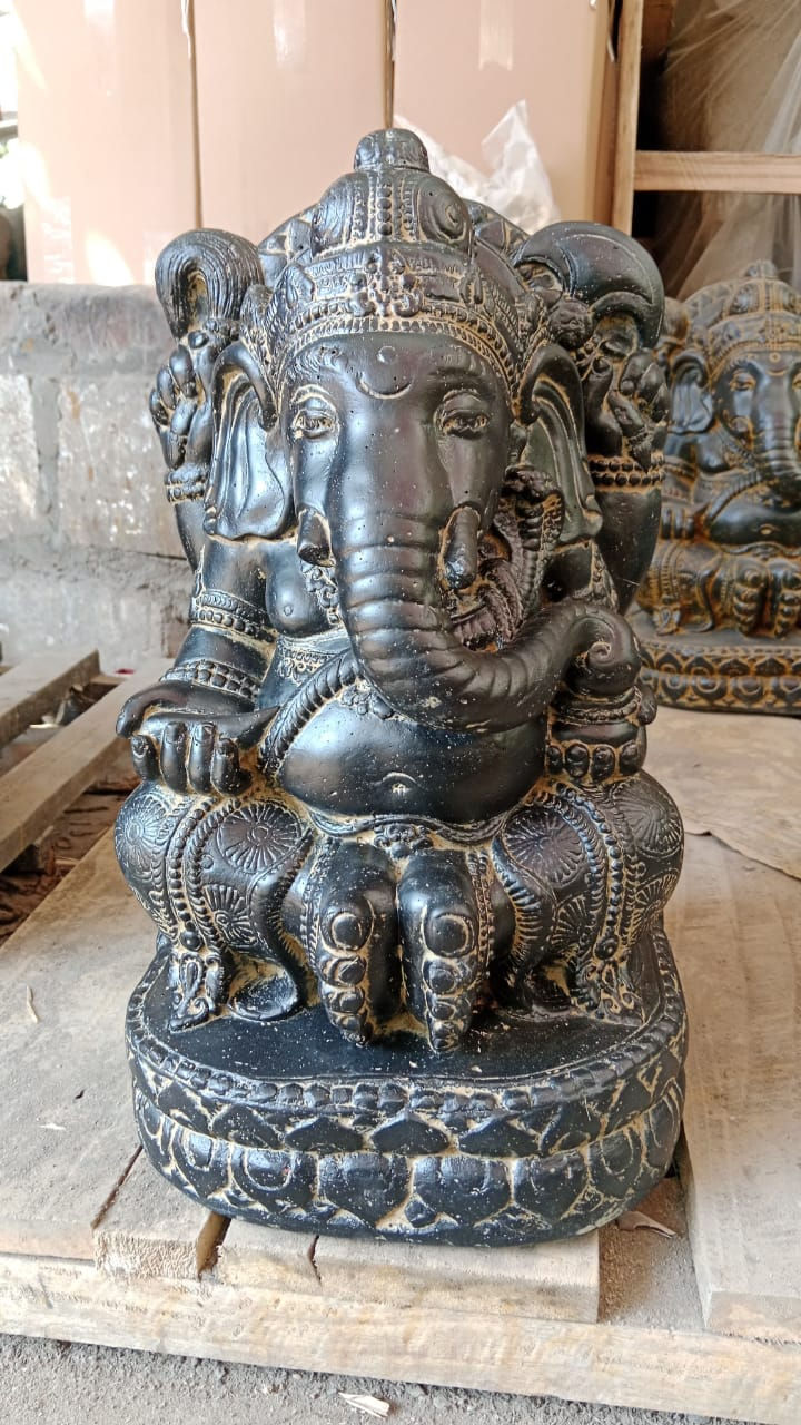 Ganesh 45 cm black cooper 
