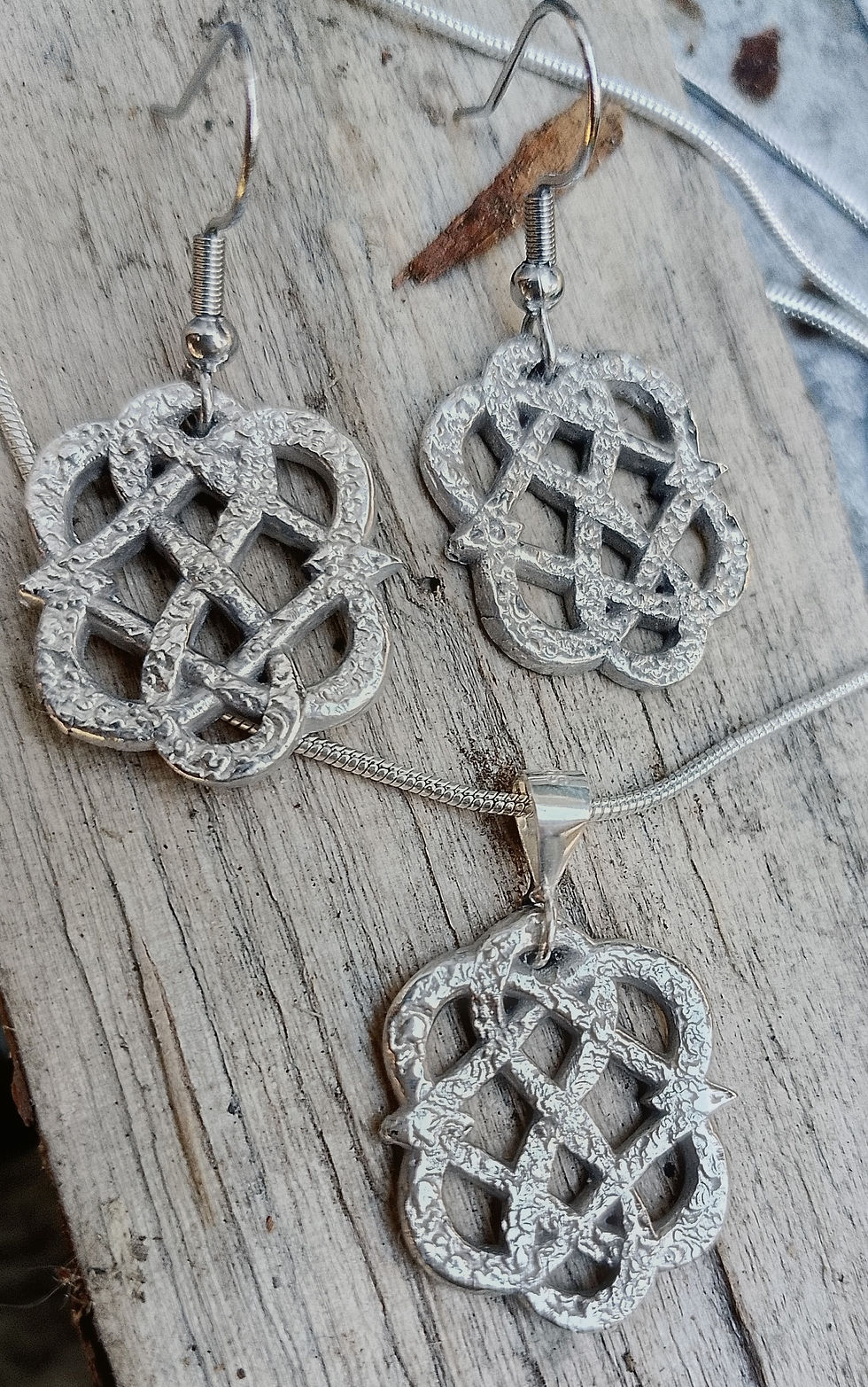 Thumbnail: Celtic Knot Earring and Necklace Set