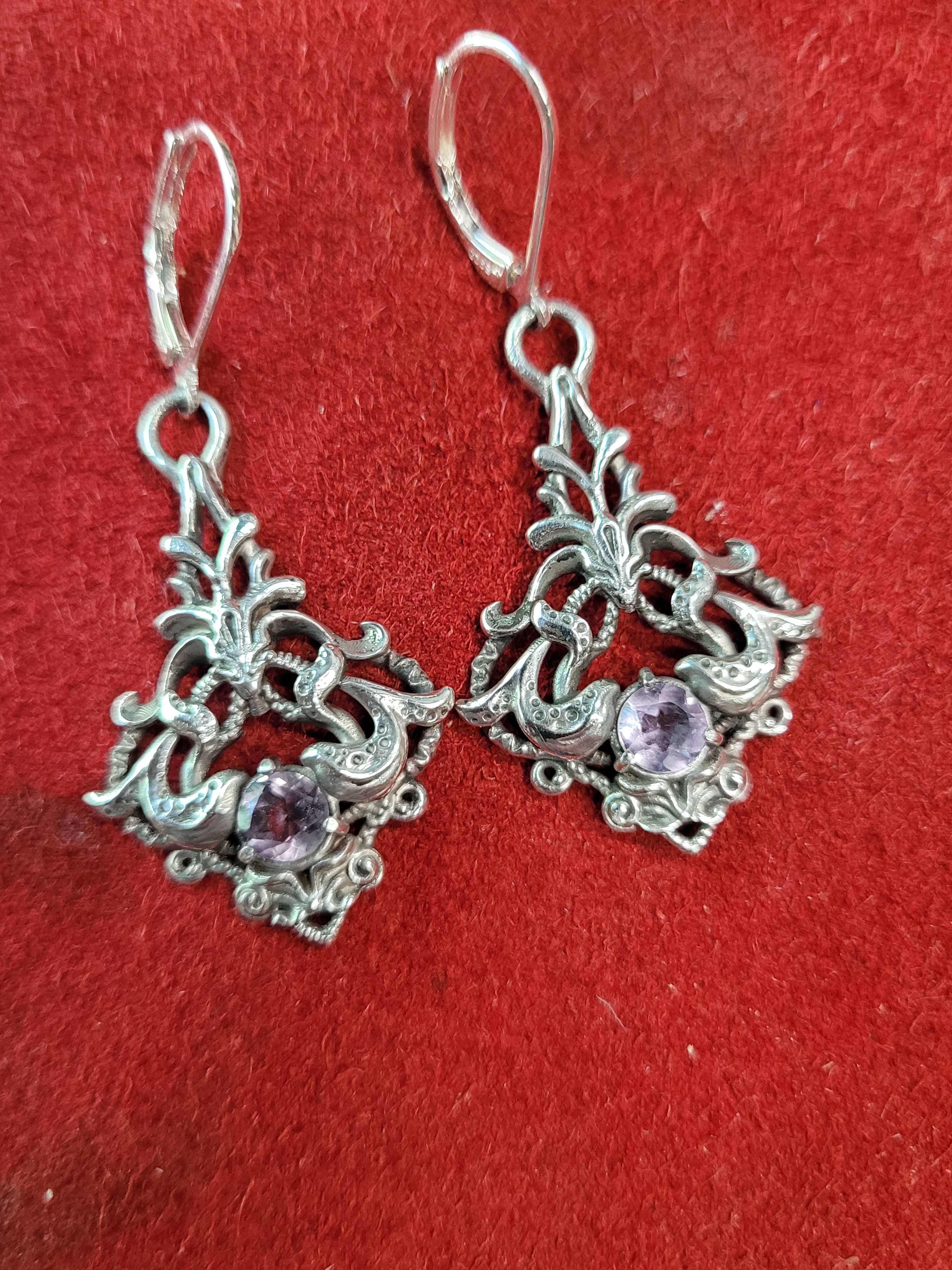 Amethyst Sterling Silver Earrings