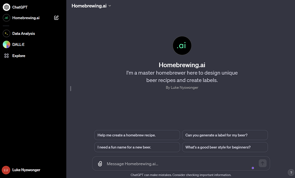Introducing Homebrewing.ai GPT – Your AI Brewing Assistant
