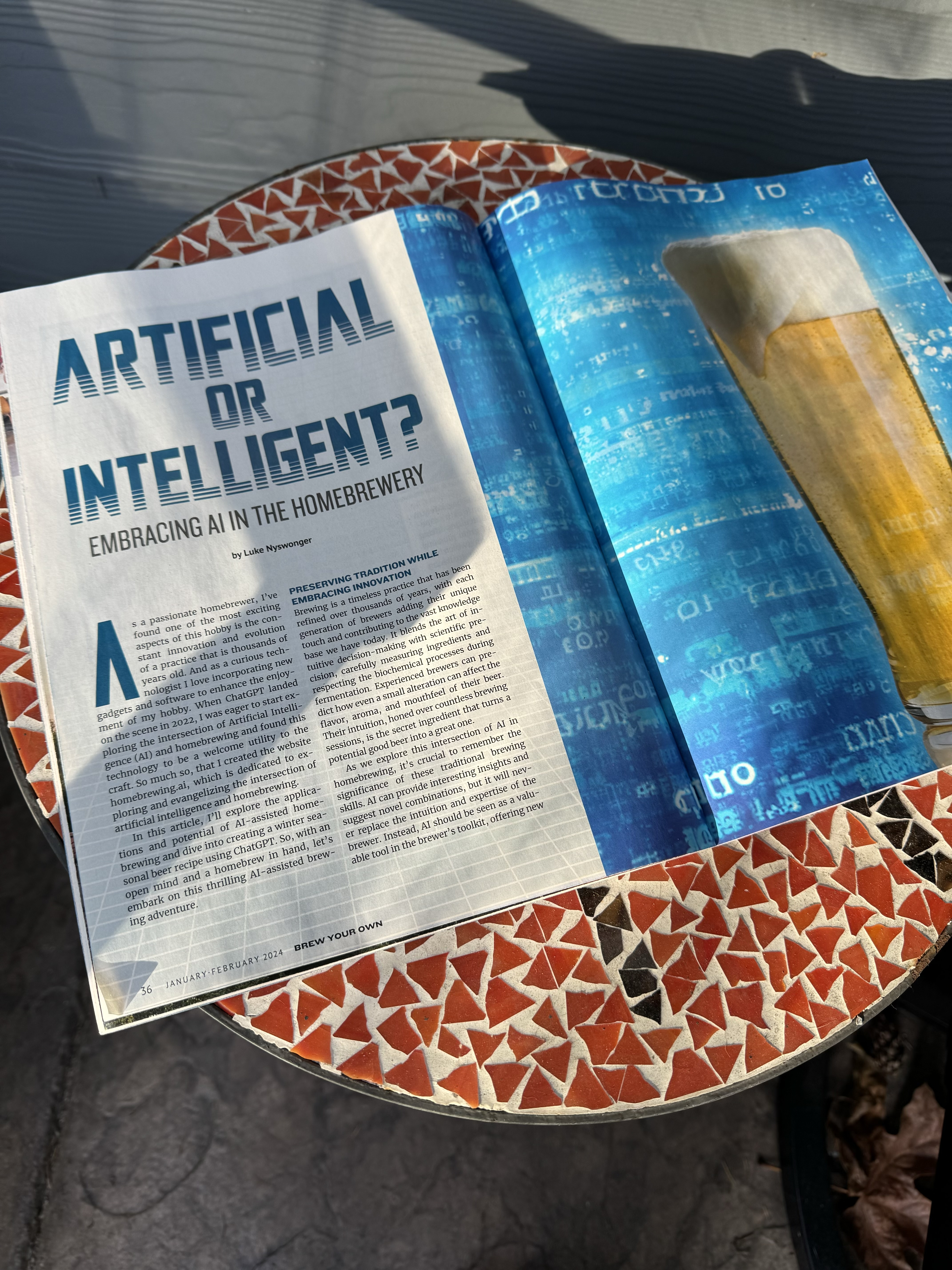 Brew Your Own (BYO) Magazine Exclusive: AI's Impact on Homebrewing