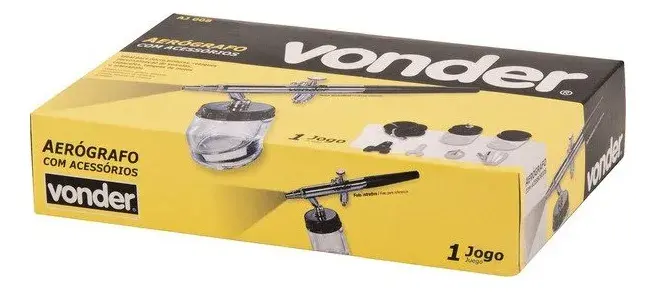 Miniatura: Aerógrafo com acessórios, AJ 008, VONDER