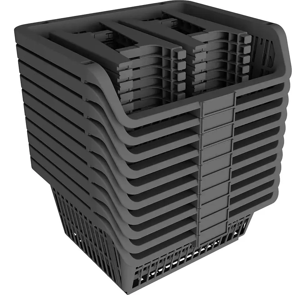 Miniatura: Cesto expositor prático, preto, VONDER