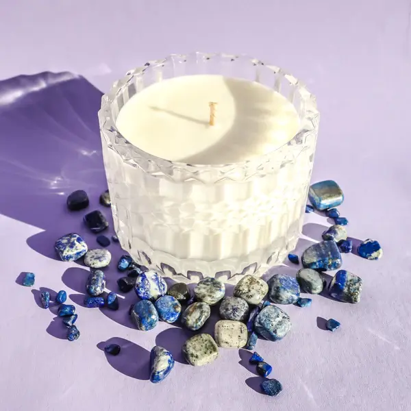 Thumbnail: CANDLE (PETITE) LAPIS LAZULI - SUMMER FRUITS + FRANGIPANI