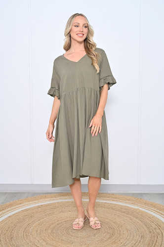 linen shirt dress pattern Sandy Stretch Linen Shirtdress