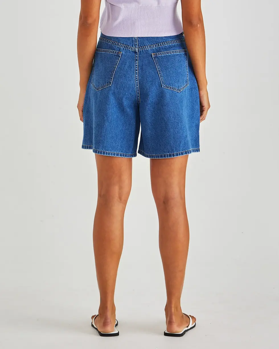 Thumbnail: SABINE DENIM SHORTS - BLUE