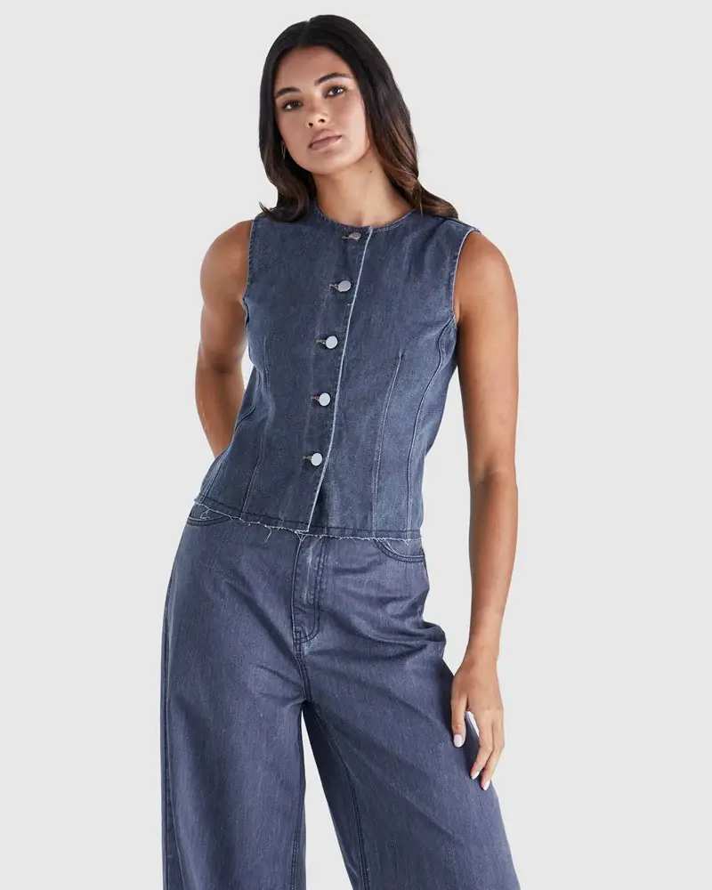 Thumbnail: AINSLEY VEST - DARK DENIM