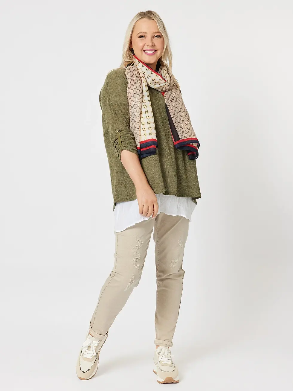 Thumbnail: CLAIRE 2 IN 1 TOP - KHAKI