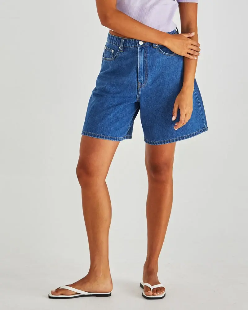 Thumbnail: SABINE DENIM SHORTS - BLUE