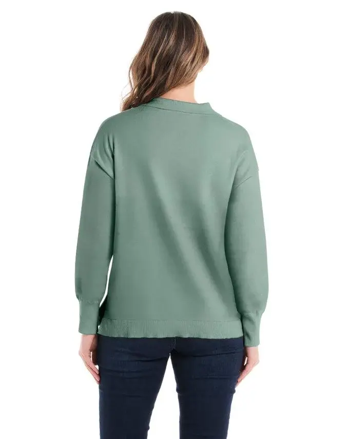 Thumbnail: ESME KNIT JUMPER - DUSTY PINE